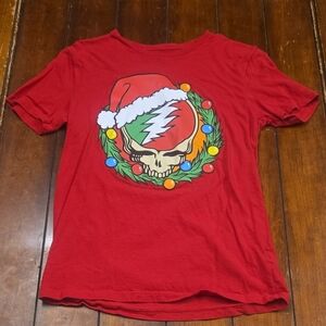 Old Navy Vibrant Red Grateful Dead Stealie Christmas Crewneck